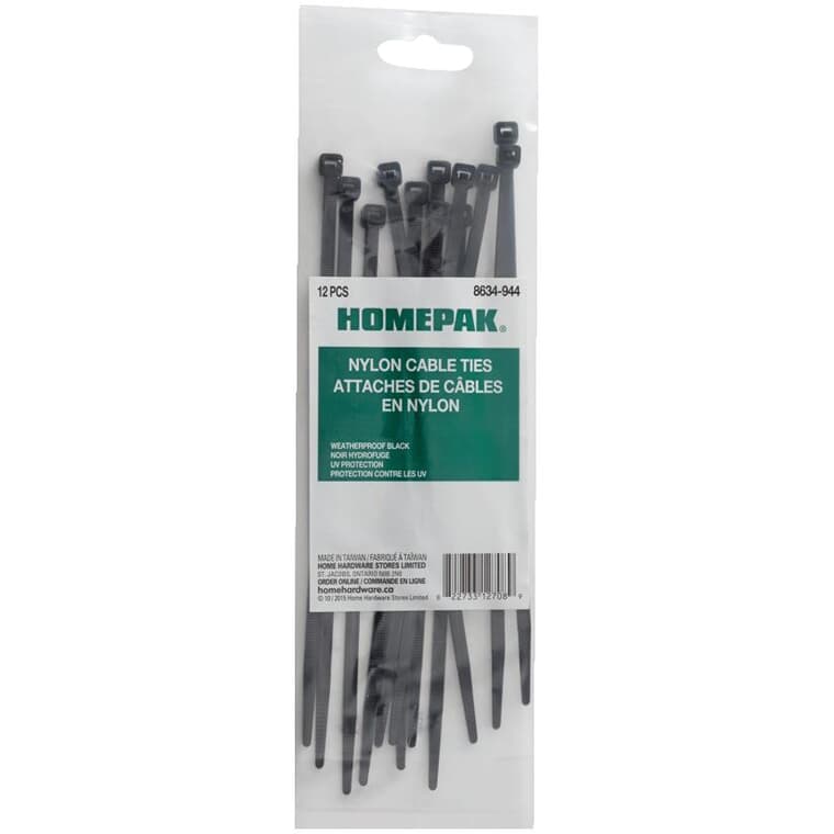 12 Pack 7-7/8" Cable Ties with UV Protection