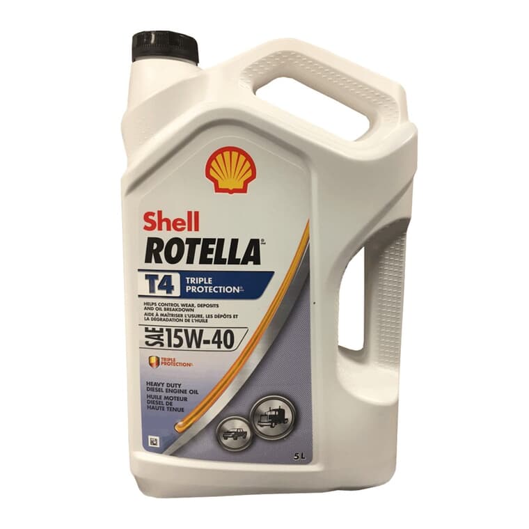 15W40 Rotella T4 Triple Protection Diesel Motor Oil - 5 L