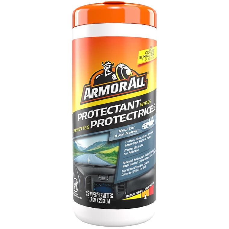 New Car Scent Protectant Car Wipes - 25 Pack