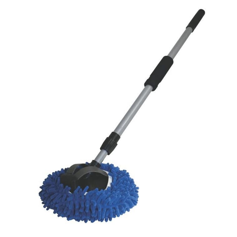 2-in-1 Chenille Microfiber Wash Mop - with 48" Telescopic Handle