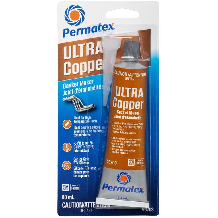 Ultra Copper High Temperature Gasket Maker - 80 mL