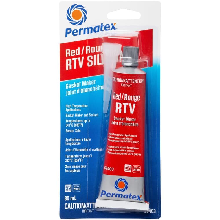 High-Temp Red RTV Silicone Gasket Maker - 80 ml