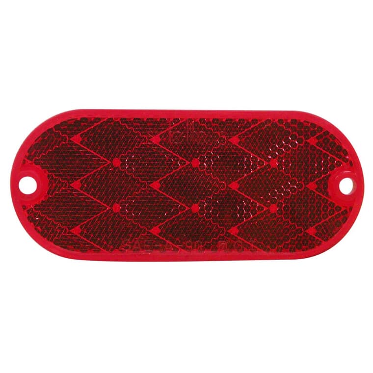 Red Quick Mount Oblong Reflector