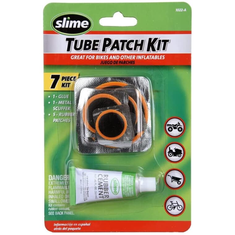 Tube Patch Kit with Rubber Cement - 7 Piece