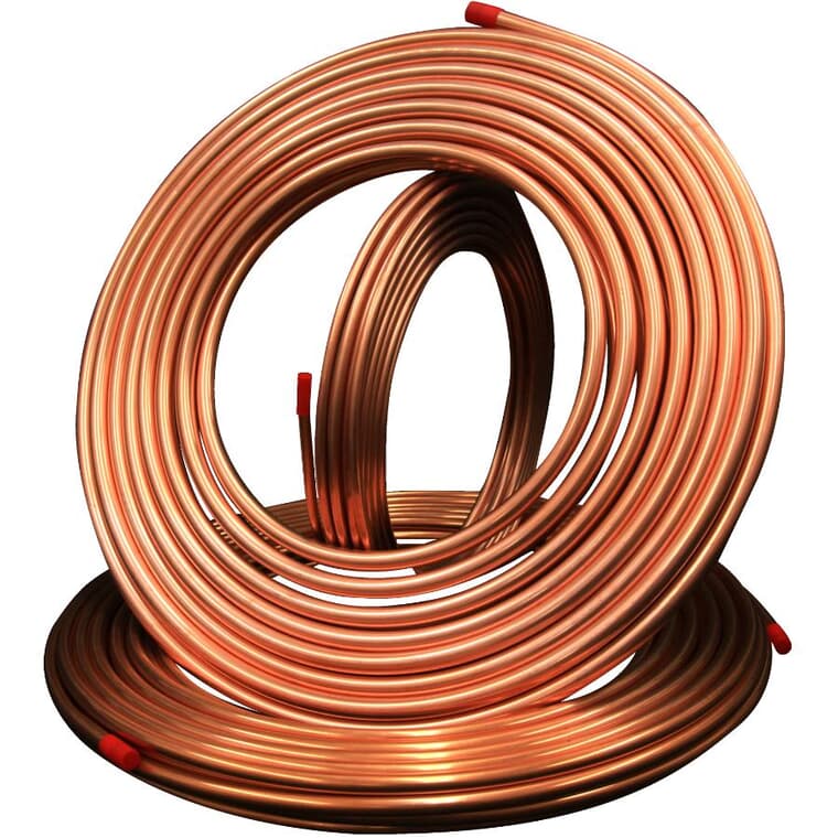 General Purpose Copper Coil Tubing - 1/4" Outside Diameter x 25'