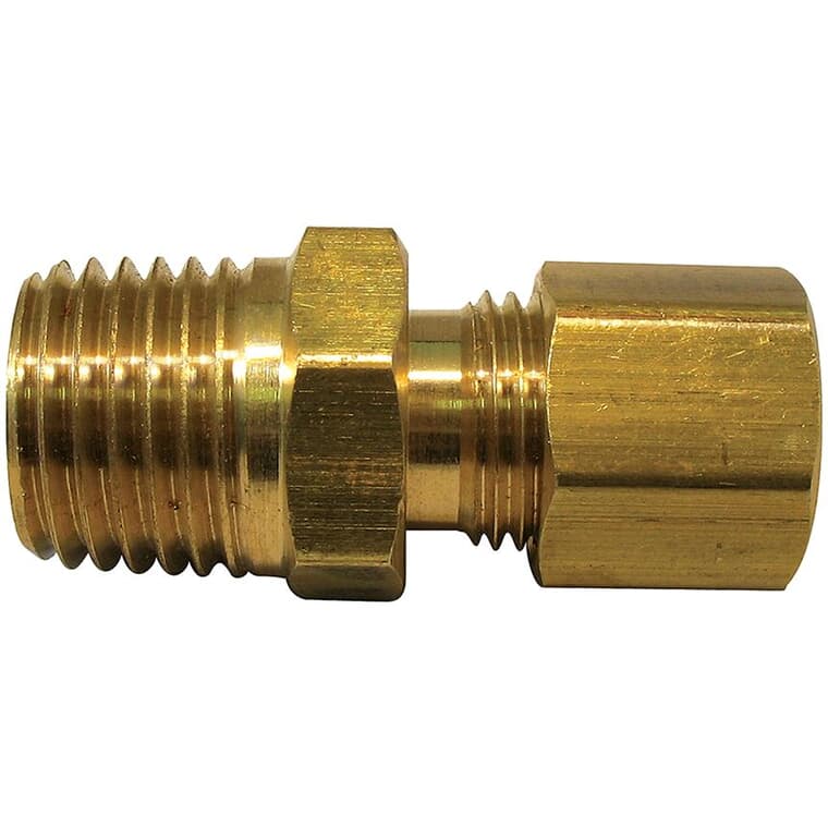 1/4" MPT x 3/8" Compression Brass Connector