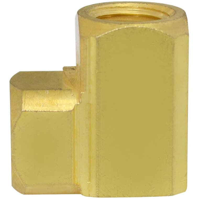 1/4" FPT Brass 90 Degree Elbow