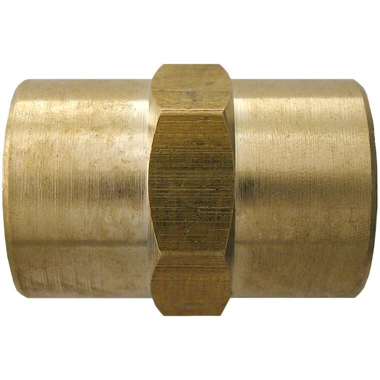 3/8" FPT Brass Coupling