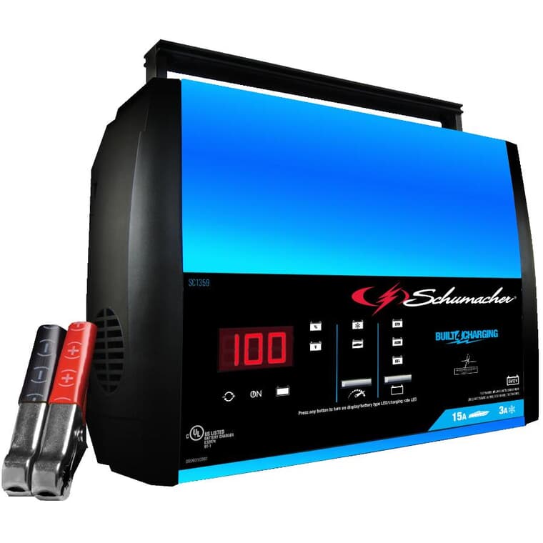 15 Amp 6/12V Fully Automatic Battery Charger & Maintainer