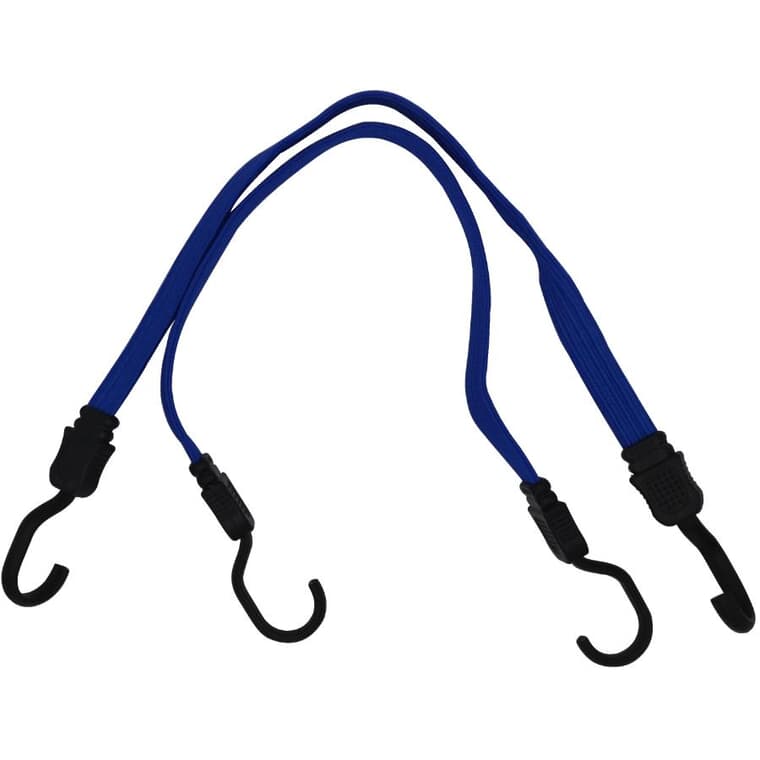 19mm x 24" Flat Bungee Cords - 2 Pack