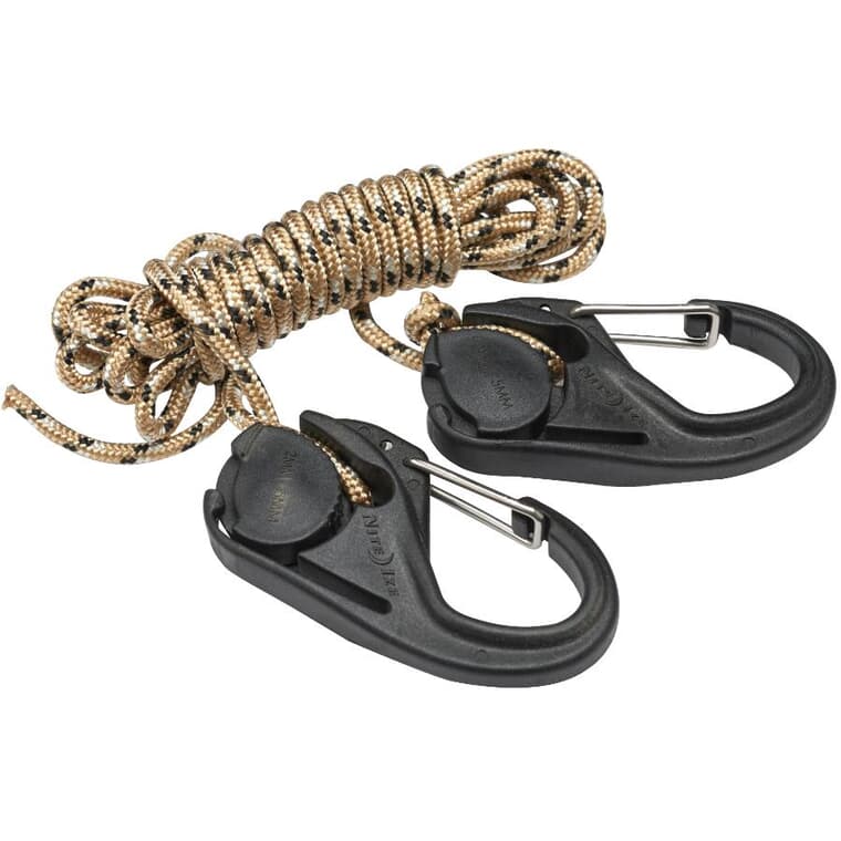 Cam Jam Cord Tightener - with 8' Rope, 2 Pack